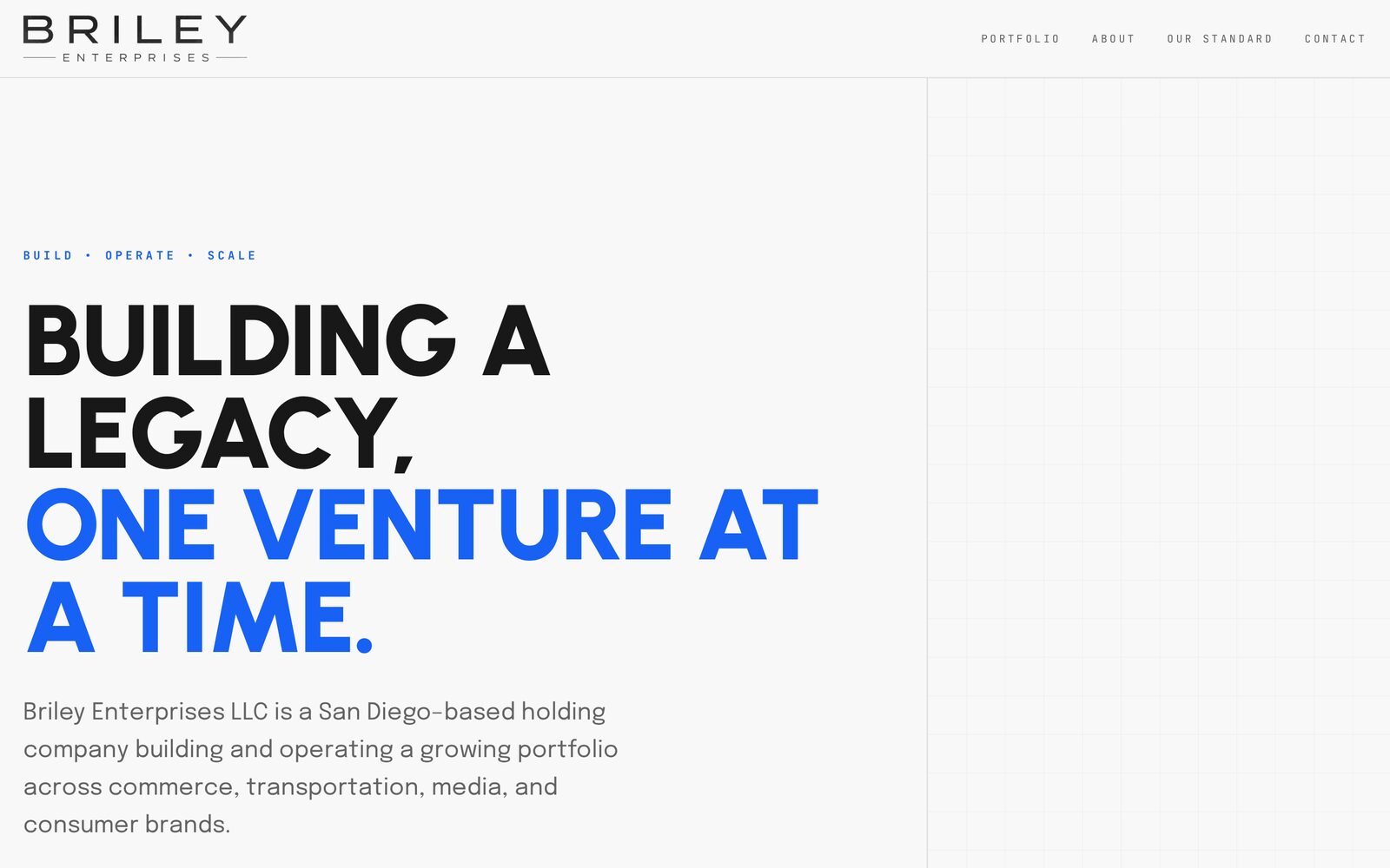 Briley Enterprises corporate website built by Montimer Media